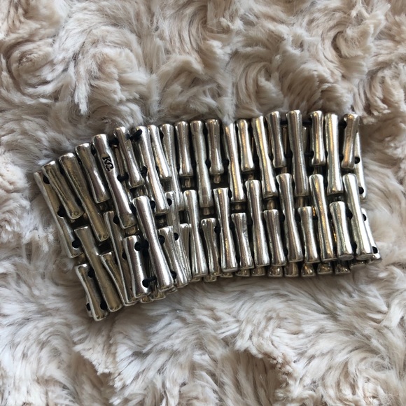 Calvin Klein Silver Tone Stretch Bracelet - Picture 5 of 8